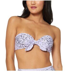 Jessica Simpson Print Tie-Front Swim Top
